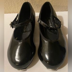 Revolution Girls Dance Tap Black Shoes size 13,5